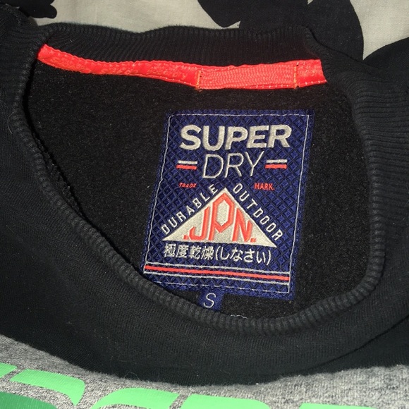 SUPERDRY Triple Drop Color Block Logo Crew Sweatshirt EUC Men's S - Picture 9 of 12